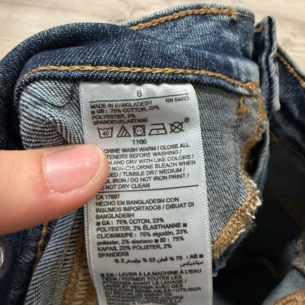 Old Navy Girls Ballerina Jeggings Blue‎ Denim Jeans Built-In Tough Size 6